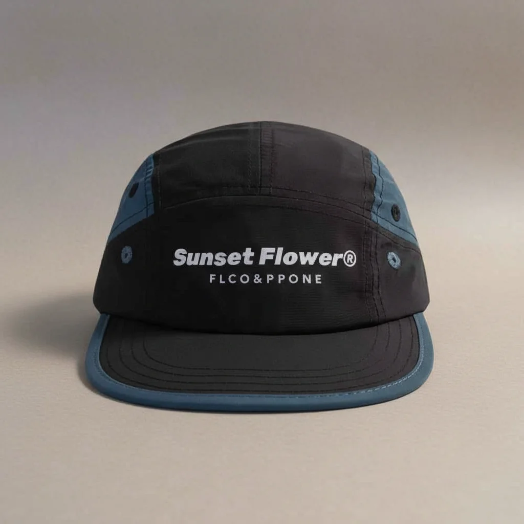 casquette 5 panel sport minimaliste unisexe - Vue 1 - casquette 5 panel