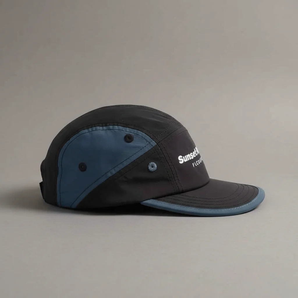 casquette 5 panel sport minimaliste unisexe - Vue 2 - casquette 5 panel