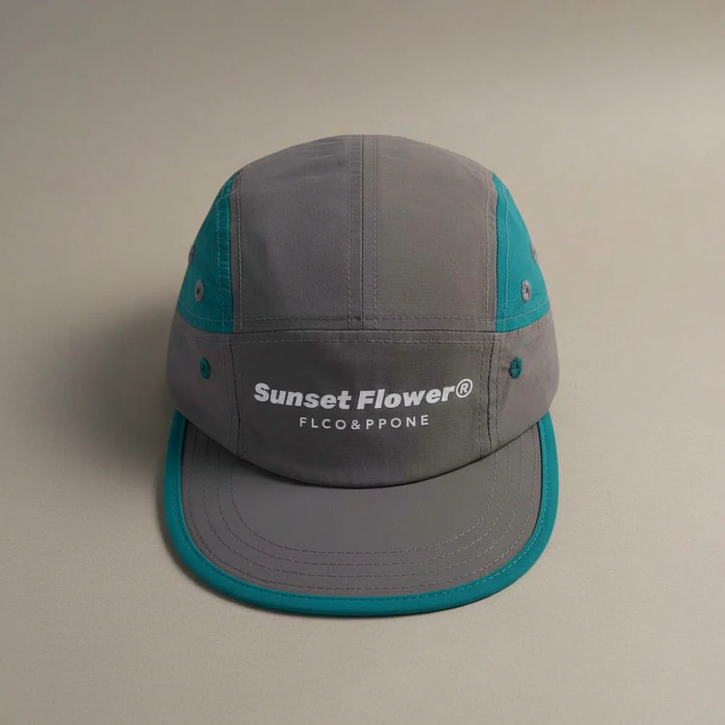 casquette 5 panel sport minimaliste unisexe - Vue 3 - casquette 5 panel