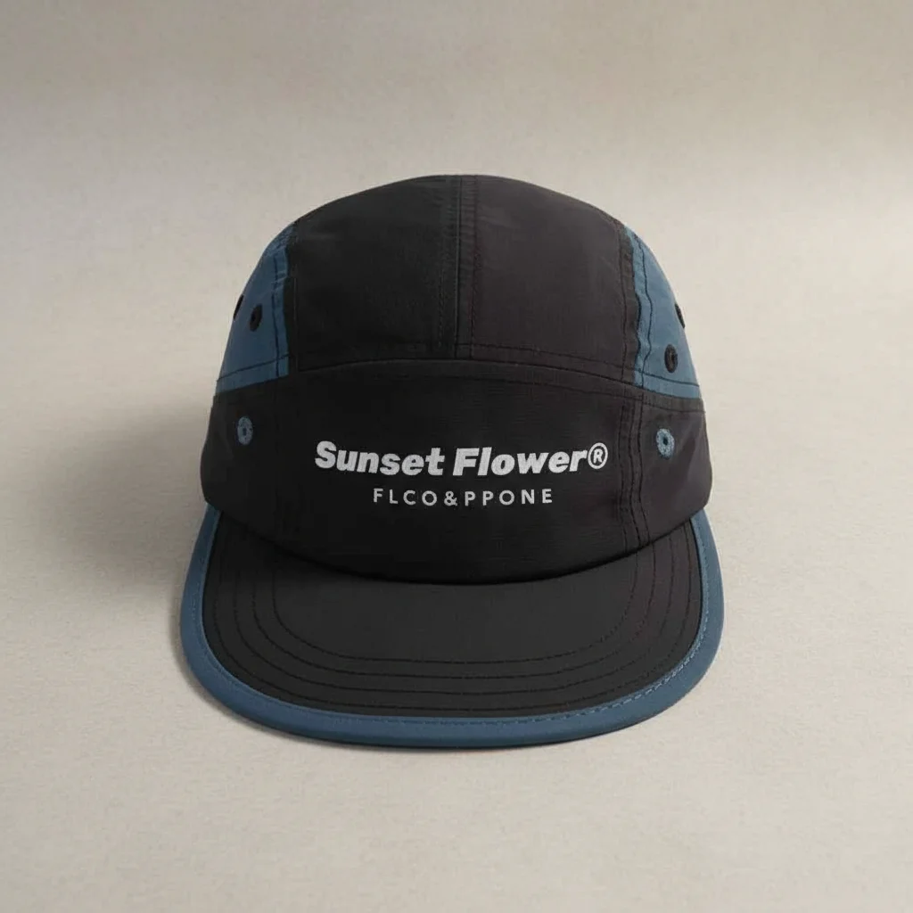 casquette 5 panel sport minimaliste unisexe - Vue 3 - casquette 5 panel