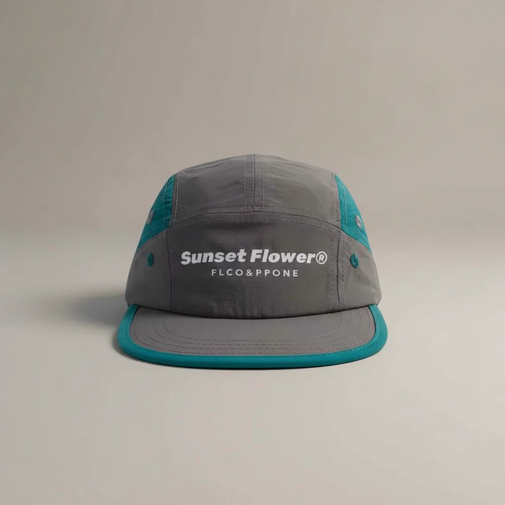 casquette 5 panel sport minimaliste unisexe - Vue 5 - casquette 5 panel