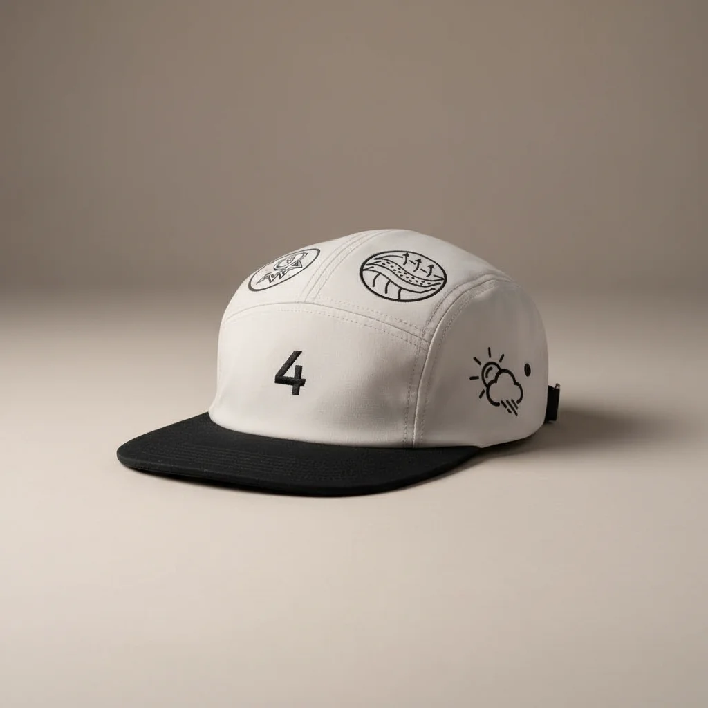 casquette 5 panel sport minimaliste unisexe - Vue 6 - casquette 5 panel