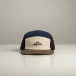 casquette 5 panel velours crème style randonnée - Vue 1 - casquette 5 panel